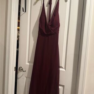 Birdy Grey Cabernet Backless Burgundy Dress Size Small